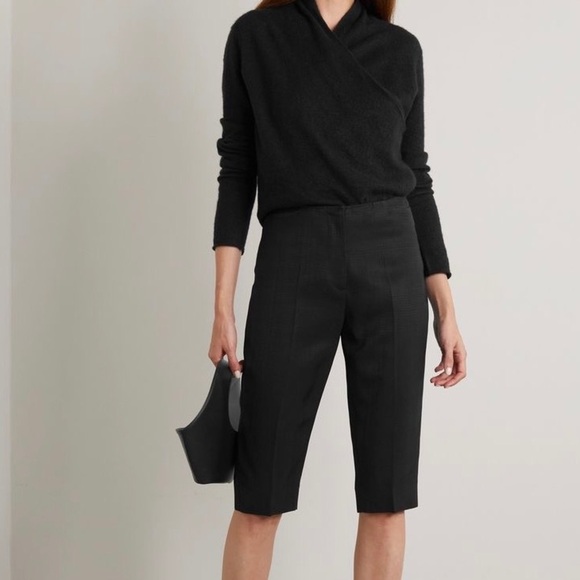 Vince Camuto Straight Leg Black Cropped Trousers - Picture 1 of 6